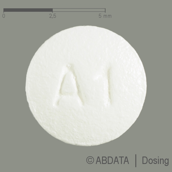 Produktabbildungen für ANASTROZOL AL 1 mg Filmtabletten in der Vorder-, Hinter- und Seitenansicht.