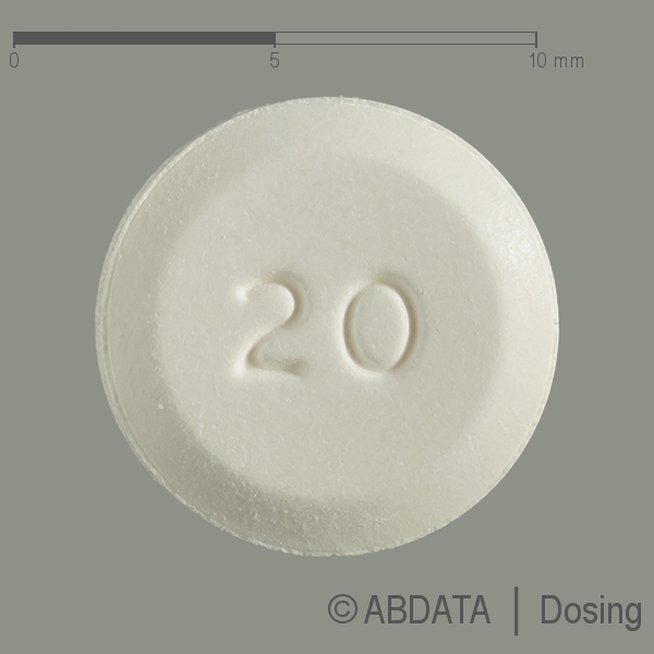 Produktabbildungen für PAROXETIN beta 20 mg Tabletten in der Vorder-, Hinter- und Seitenansicht.