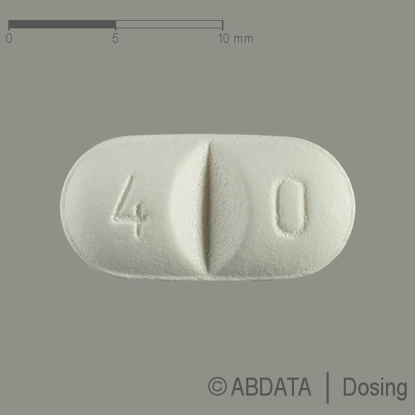Produktabbildungen für SIMVASTATIN 40 mg AAA-Pharma Filmtabletten in der Vorder-, Hinter- und Seitenansicht.