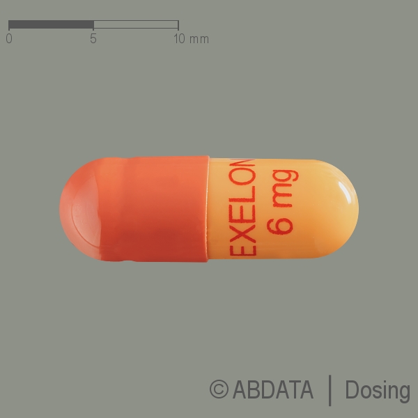 Produktabbildungen für EXELON 6,0 mg Hartkapseln in der Vorder-, Hinter- und Seitenansicht.