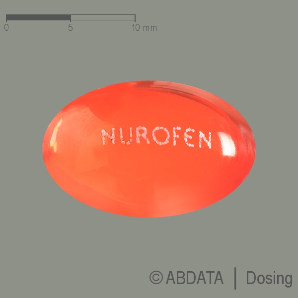 Produktabbildungen für NUROFEN 400 mg Weichkapseln in der Vorder-, Hinter- und Seitenansicht.