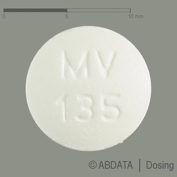 Produktabbildungen für MEBEVERIN PUREN 135 mg Filmtabletten in der Vorder-, Hinter- und Seitenansicht.