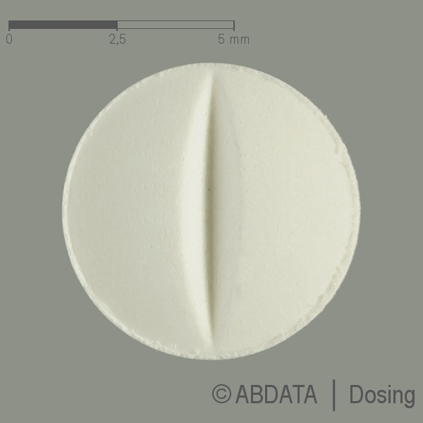 Produktabbildungen für BISOPROLOL-CT 2,5 mg Tabletten in der Vorder-, Hinter- und Seitenansicht.