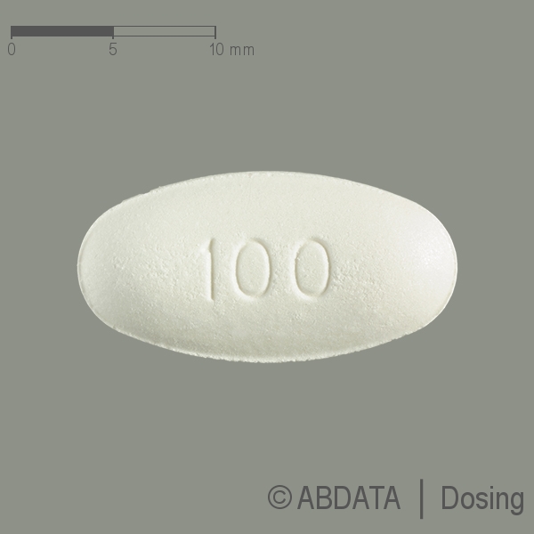Produktabbildungen für INTELENCE 100 mg Tabletten in der Vorder-, Hinter- und Seitenansicht.