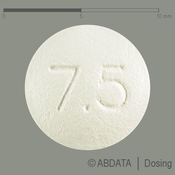 Produktabbildungen für DARIFENACIN Aristo 7,5 mg Retardtabletten in der Vorder-, Hinter- und Seitenansicht.