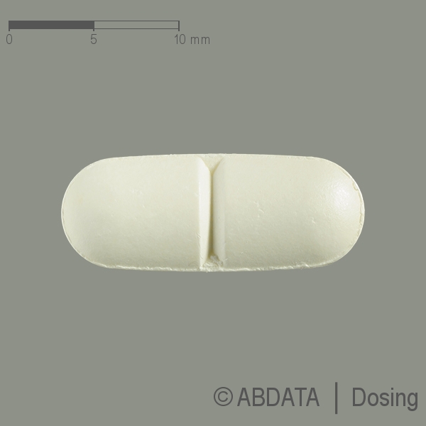 Produktabbildungen für AMOXICILLIN-ratiopharm 500 mg Filmtabletten in der Vorder-, Hinter- und Seitenansicht.