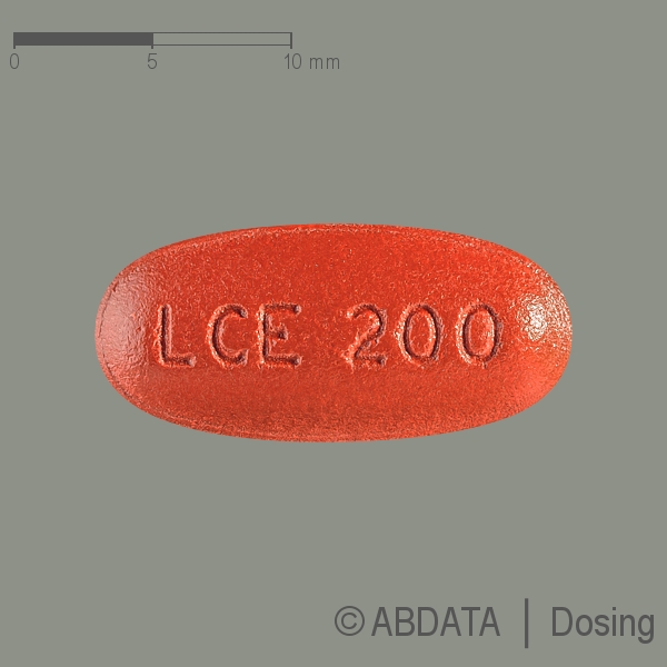 Produktabbildungen für STALEVO 200 mg/50 mg/200 mg Filmtabletten in der Vorder-, Hinter- und Seitenansicht.