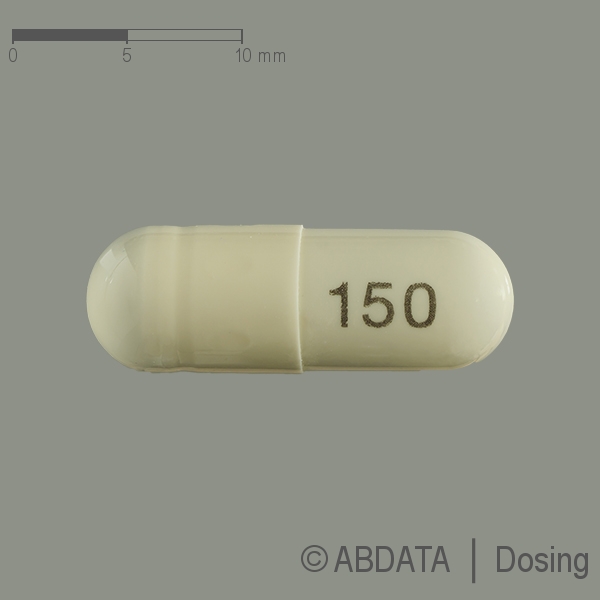 Produktabbildungen für PREGABALIN Aristo 150 mg Hartkapseln in der Vorder-, Hinter- und Seitenansicht.