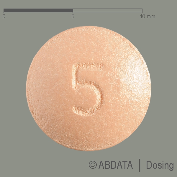 Produktabbildungen für FELODIPIN 5 mg Heumann Retardtabletten in der Vorder-, Hinter- und Seitenansicht.