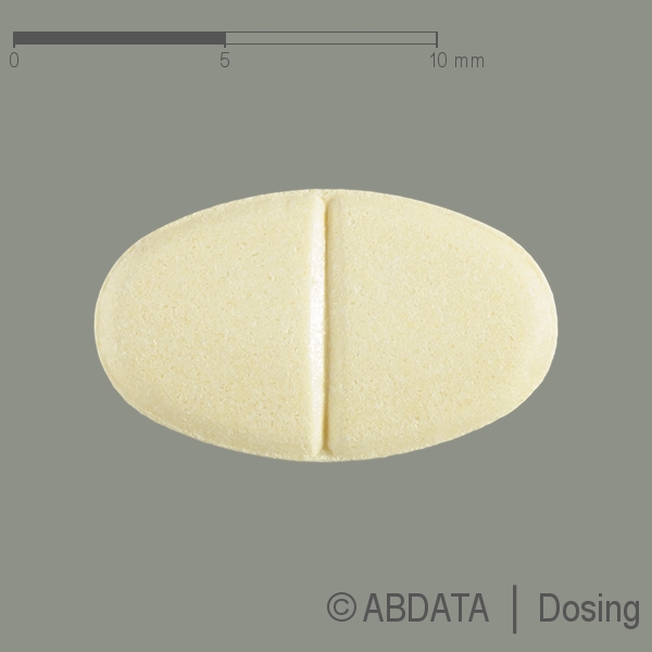 Produktabbildungen für CANDESARTAN/HCT Heumann 32 mg/12,5 mg Tabletten in der Vorder-, Hinter- und Seitenansicht.