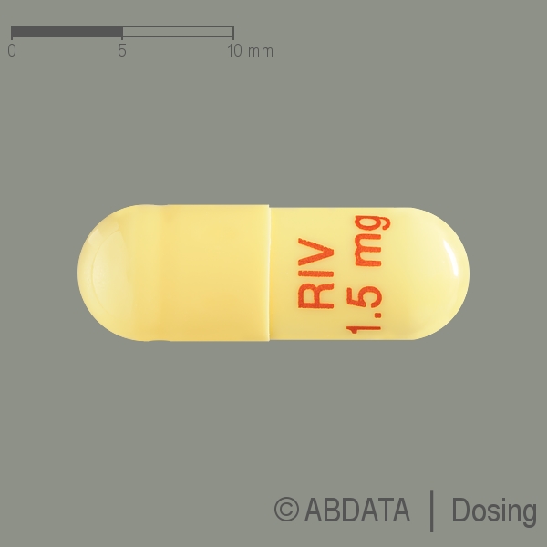 Produktabbildungen für RIVASTIGMIN HEXAL 1,5 mg Hartkapseln in der Vorder-, Hinter- und Seitenansicht.