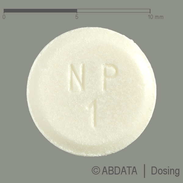 Produktabbildungen für LODOTRA 1 mg Tabl.m.veränd.Wirkstofffreisetzung in der Vorder-, Hinter- und Seitenansicht.