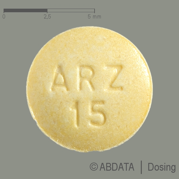 Produktabbildungen für ARIPIPRAZOL Hormosan 15 mg Tabletten in der Vorder-, Hinter- und Seitenansicht.