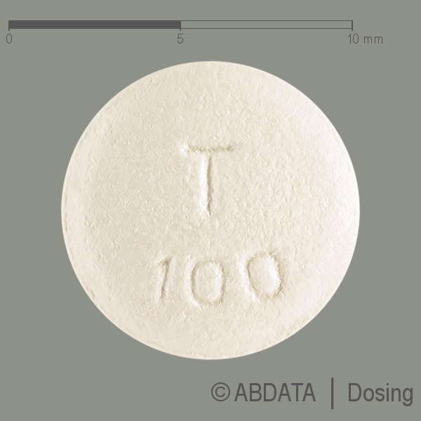 Produktabbildungen für TARCEVA 100 mg Filmtabletten in der Vorder-, Hinter- und Seitenansicht.