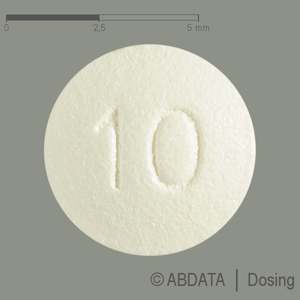 Produktabbildungen für OPSUMIT 10 mg Filmtabletten in der Vorder-, Hinter- und Seitenansicht.