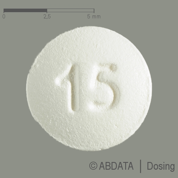 Produktabbildungen für LEFLUNOMID medac 15 mg Filmtabletten in der Vorder-, Hinter- und Seitenansicht.
