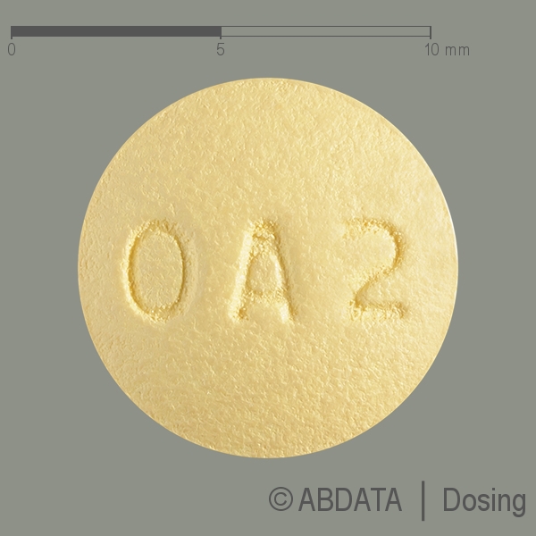 Produktabbildungen für OLMESARTANMEDOXOMIL/Amlodipin Mylan 40 mg/5 mg in der Vorder-, Hinter- und Seitenansicht.