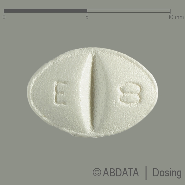 Produktabbildungen für ESCITALOPRAM BASICS 10 mg Filmtabletten in der Vorder-, Hinter- und Seitenansicht.