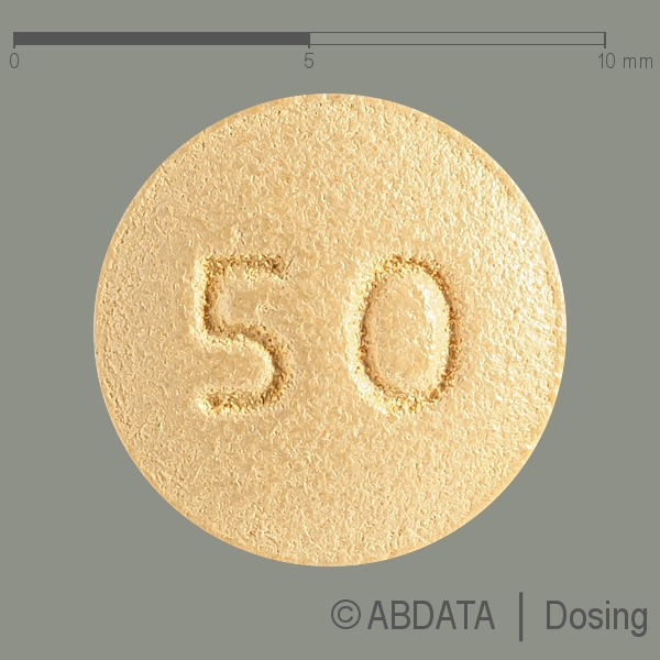 Produktabbildungen für SITAGLIPTIN HEXAL 50 mg Filmtabletten in der Vorder-, Hinter- und Seitenansicht.