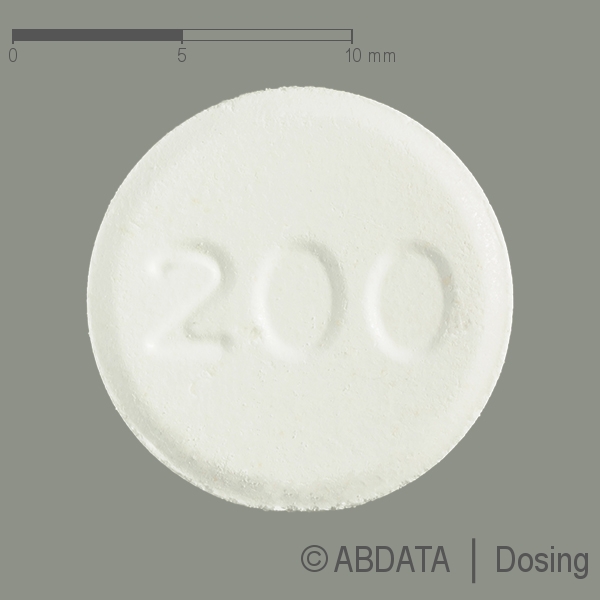 Produktabbildungen für LAMOTRIGIN Atid 200 mg Kautbl./Tbl.z.H.e.Sus.z.Ein in der Vorder-, Hinter- und Seitenansicht.