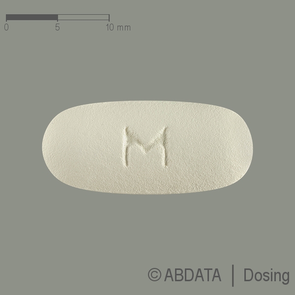 Produktabbildungen für ABACAVIR/Lamivudin Mylan Pharma 600 mg/300 mg FTA in der Vorder-, Hinter- und Seitenansicht.