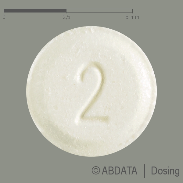 Produktabbildungen für PARKOPAN 2 mg Tabletten in der Vorder-, Hinter- und Seitenansicht.