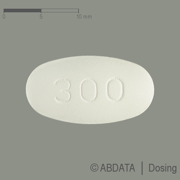 Produktabbildungen für IRBESARTAN Fair-Med 300 mg Filmtabletten in der Vorder-, Hinter- und Seitenansicht.