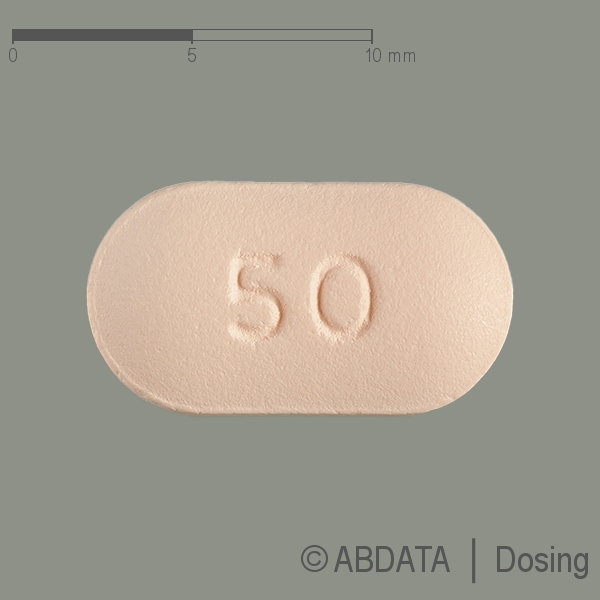 Produktabbildungen für IMIGRAN 50 mg Filmtabletten in der Vorder-, Hinter- und Seitenansicht.