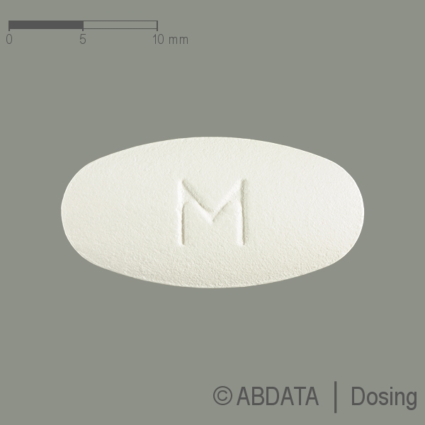 Produktabbildungen für DARUNAVIR Mylan 800 mg Filmtabletten in der Vorder-, Hinter- und Seitenansicht.