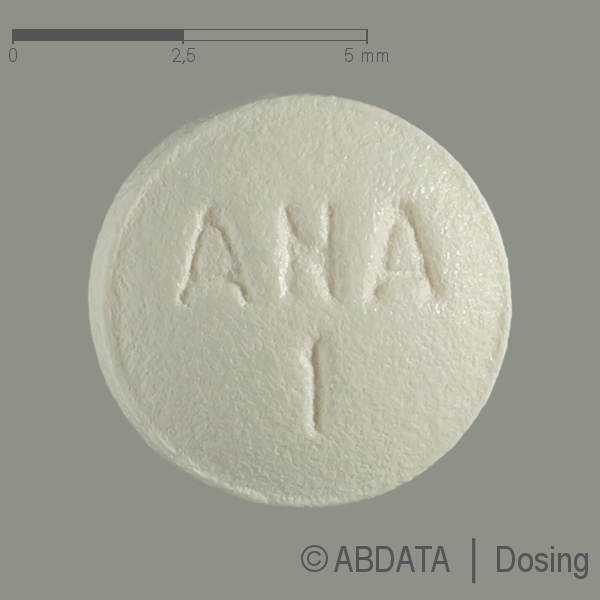 Produktabbildungen für ANASTROZOL beta 1 mg Filmtabletten in der Vorder-, Hinter- und Seitenansicht.