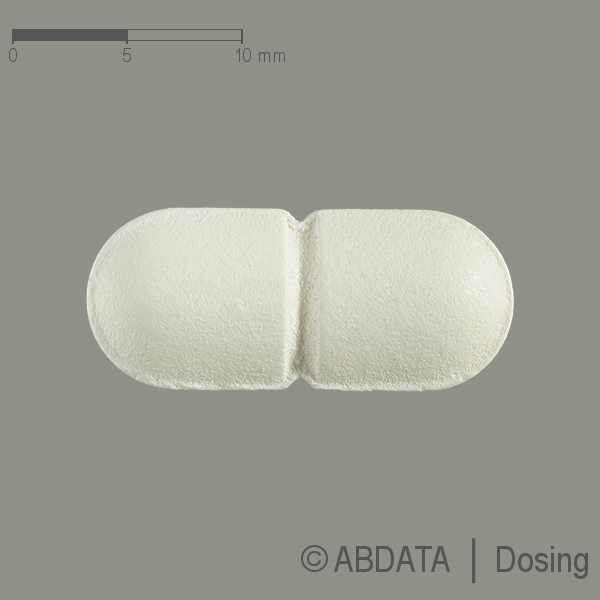 Produktabbildungen für LOSARTAN/HCT STADA 100 mg/25 mg Filmtabletten in der Vorder-, Hinter- und Seitenansicht.