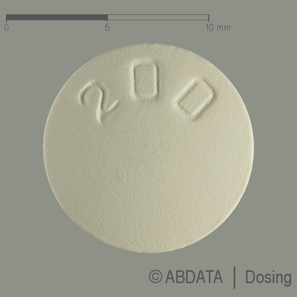 Produktabbildungen für OFLOXACIN STADA 200 mg Filmtabletten in der Vorder-, Hinter- und Seitenansicht.