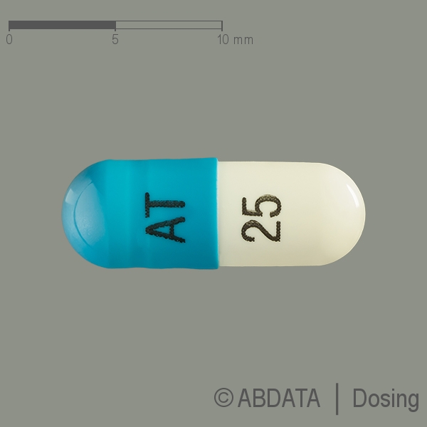 Produktabbildungen für ATOMOXETIN PUREN 25 mg Hartkapseln in der Vorder-, Hinter- und Seitenansicht.