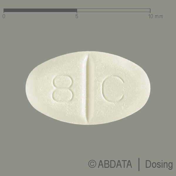 Produktabbildungen für BLOPRESS 8 mg Plus 12,5 mg Tabletten in der Vorder-, Hinter- und Seitenansicht.