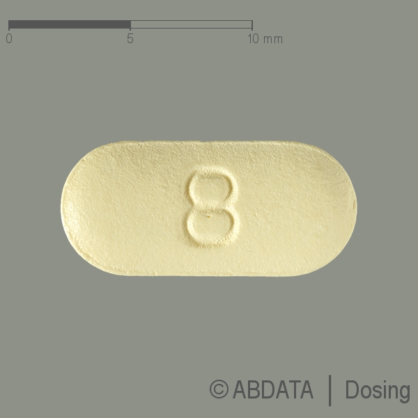 Produktabbildungen für ONDANSETRON AbZ 8 mg Filmtabletten in der Vorder-, Hinter- und Seitenansicht.