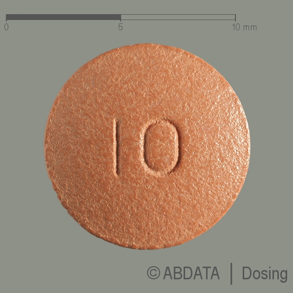 Produktabbildungen für MODIP 10 mg Retardtabletten in der Vorder-, Hinter- und Seitenansicht.