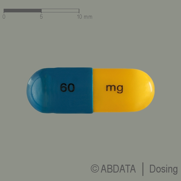 Produktabbildungen für ATOMOXETIN Accord 60 mg Hartkapseln in der Vorder-, Hinter- und Seitenansicht.