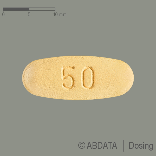 Produktabbildungen für VILDAGLIPTIN Metformin Zentiva 50 mg/850 mg FTA in der Vorder-, Hinter- und Seitenansicht.