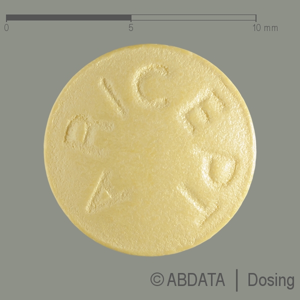 Produktabbildungen für ARICEPT Eisai 10 mg Filmtabletten in der Vorder-, Hinter- und Seitenansicht.