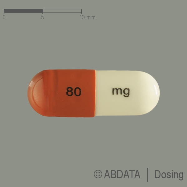 Produktabbildungen für ATOMOXETIN Accord 80 mg Hartkapseln in der Vorder-, Hinter- und Seitenansicht.