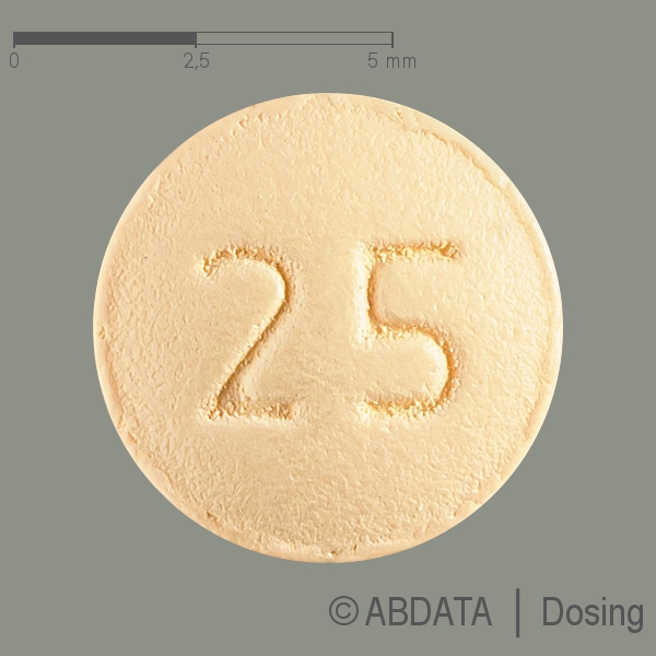 Produktabbildungen für SITAGLIPTIN PUREN 25 mg Filmtabletten in der Vorder-, Hinter- und Seitenansicht.