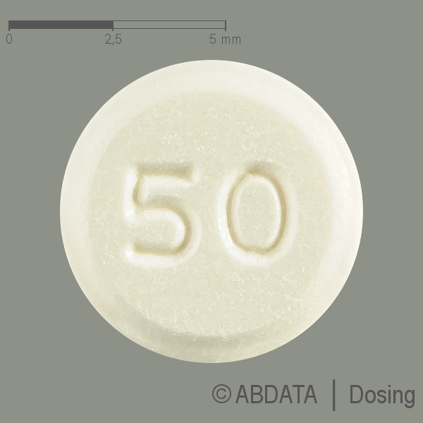 Produktabbildungen für L-THYROXIN Zentiva 50 Mikrogramm Tabletten in der Vorder-, Hinter- und Seitenansicht.