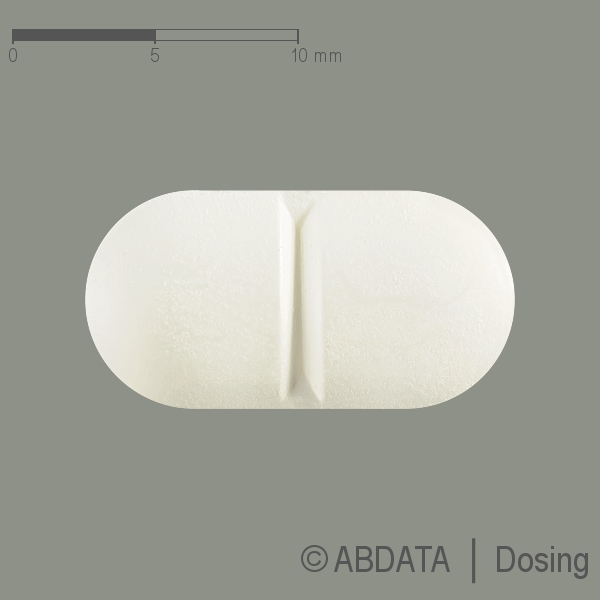 Produktabbildungen für ESLICARBAZEPIN Aristo 400 mg Tabletten in der Vorder-, Hinter- und Seitenansicht.