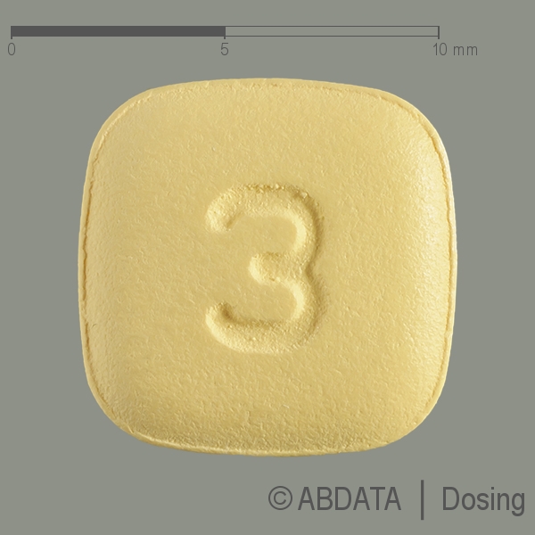 Produktabbildungen für TRIVERAM 20 mg/10 mg/5 mg Filmtabletten in der Vorder-, Hinter- und Seitenansicht.