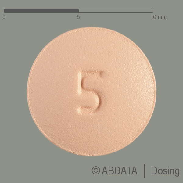 Produktabbildungen für IVABRADIN beta 5 mg Filmtabletten in der Vorder-, Hinter- und Seitenansicht.