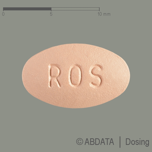 Produktabbildungen für ROSUVASTATIN AXIROMED 40 mg Filmtabletten in der Vorder-, Hinter- und Seitenansicht.