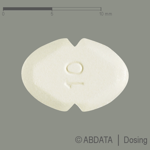 Produktabbildungen für AMLODIPIN-1A Pharma 10 mg Tabletten N in der Vorder-, Hinter- und Seitenansicht.