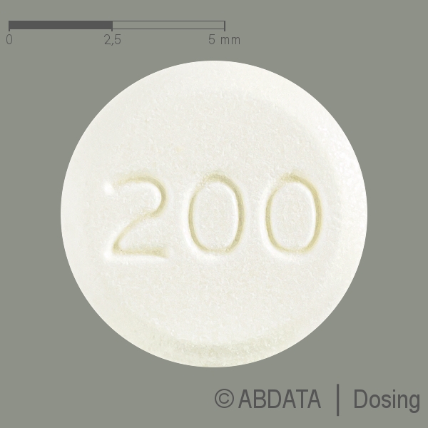 Produktabbildungen für LEVOTHYROXIN Abdi 200 Mikrogramm Tabletten in der Vorder-, Hinter- und Seitenansicht.