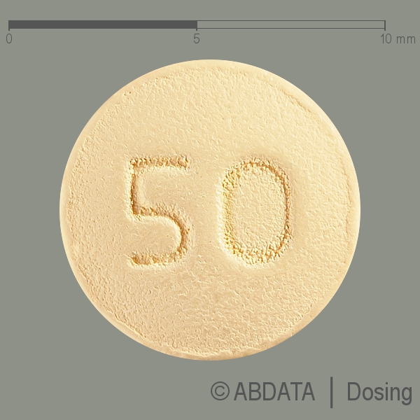 Produktabbildungen für SITAGLIPTIN PUREN 50 mg Filmtabletten in der Vorder-, Hinter- und Seitenansicht.