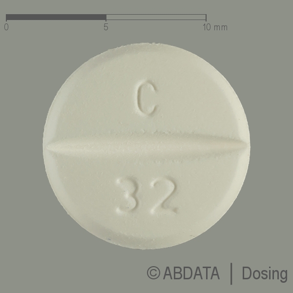 Produktabbildungen für CANDESARTAN STADA 32 mg Tabletten in der Vorder-, Hinter- und Seitenansicht.